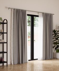 Umbra Cappa Nickel Silver Double Curtain Rod 120 in. L X 180 in. L